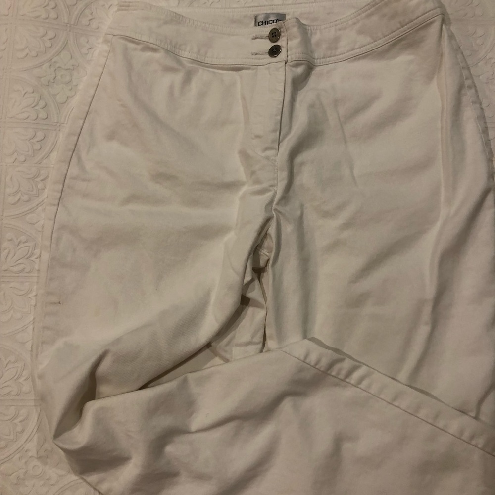 Chico’s women’s white cotton pants, size 1.5 (medium or 10)